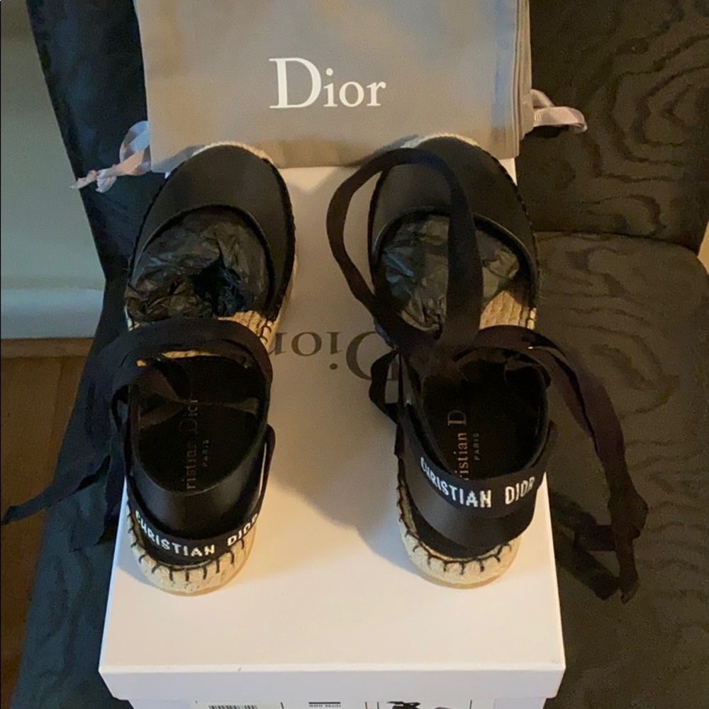 Dior lace up espadrilles